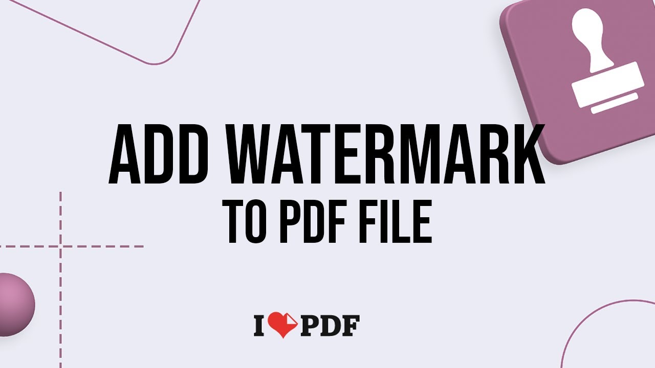 How to Add a Watermark on a PDF File