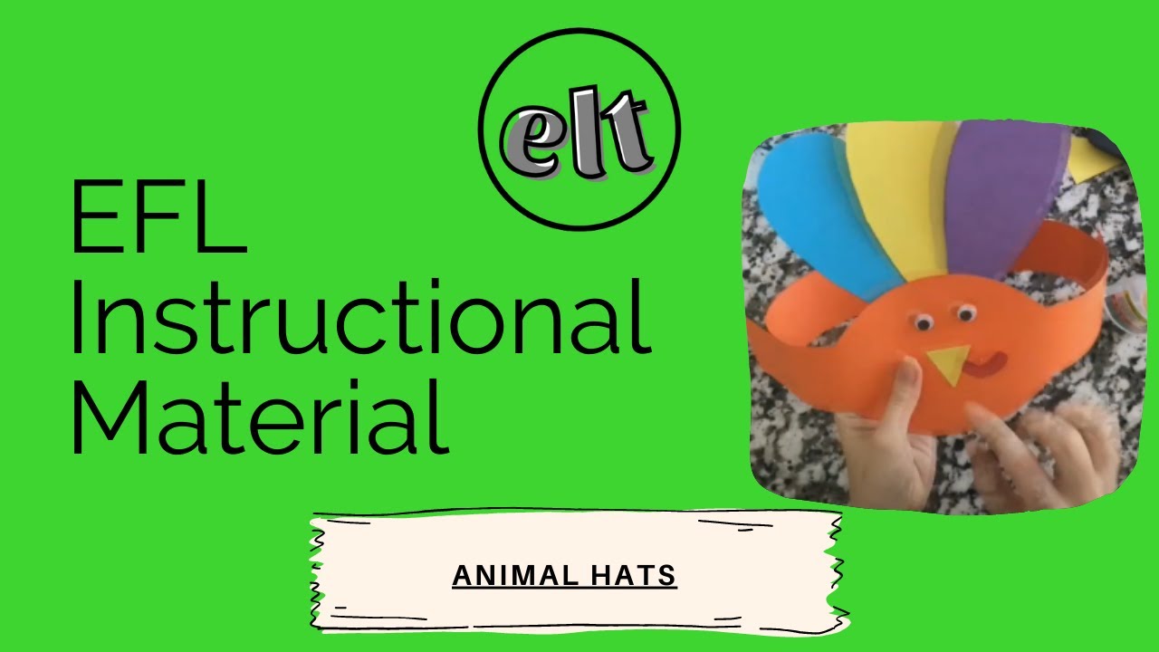 English Teaching Material: Animal Hats