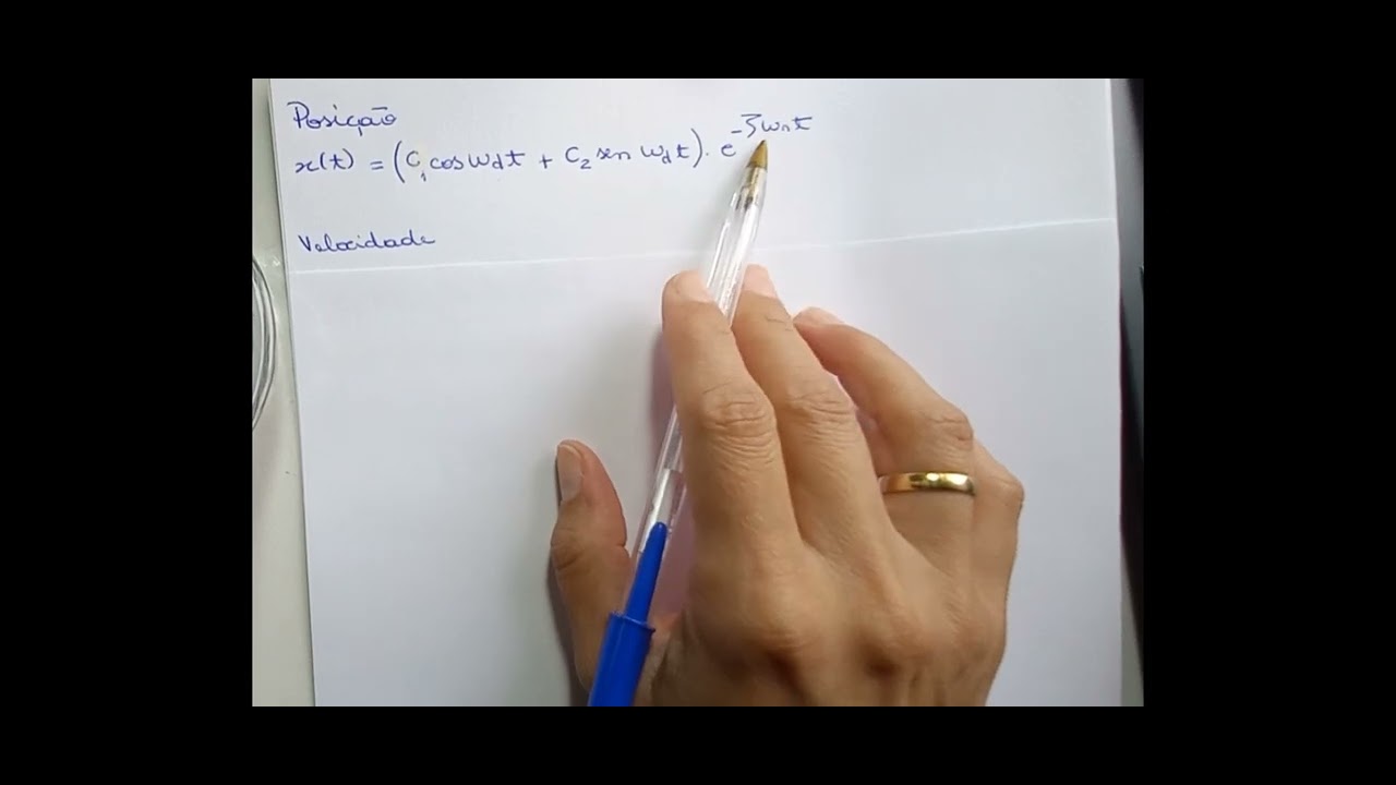 Vídeo 8 - Solução da equação para movimento subamortecido