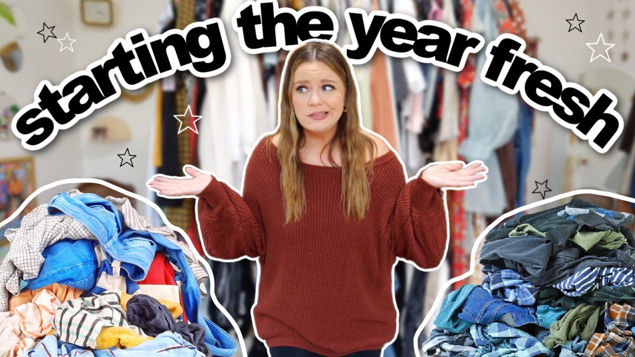 HUGE CLOSET CLEAN OUT for the new year! purge my closet with me ✨