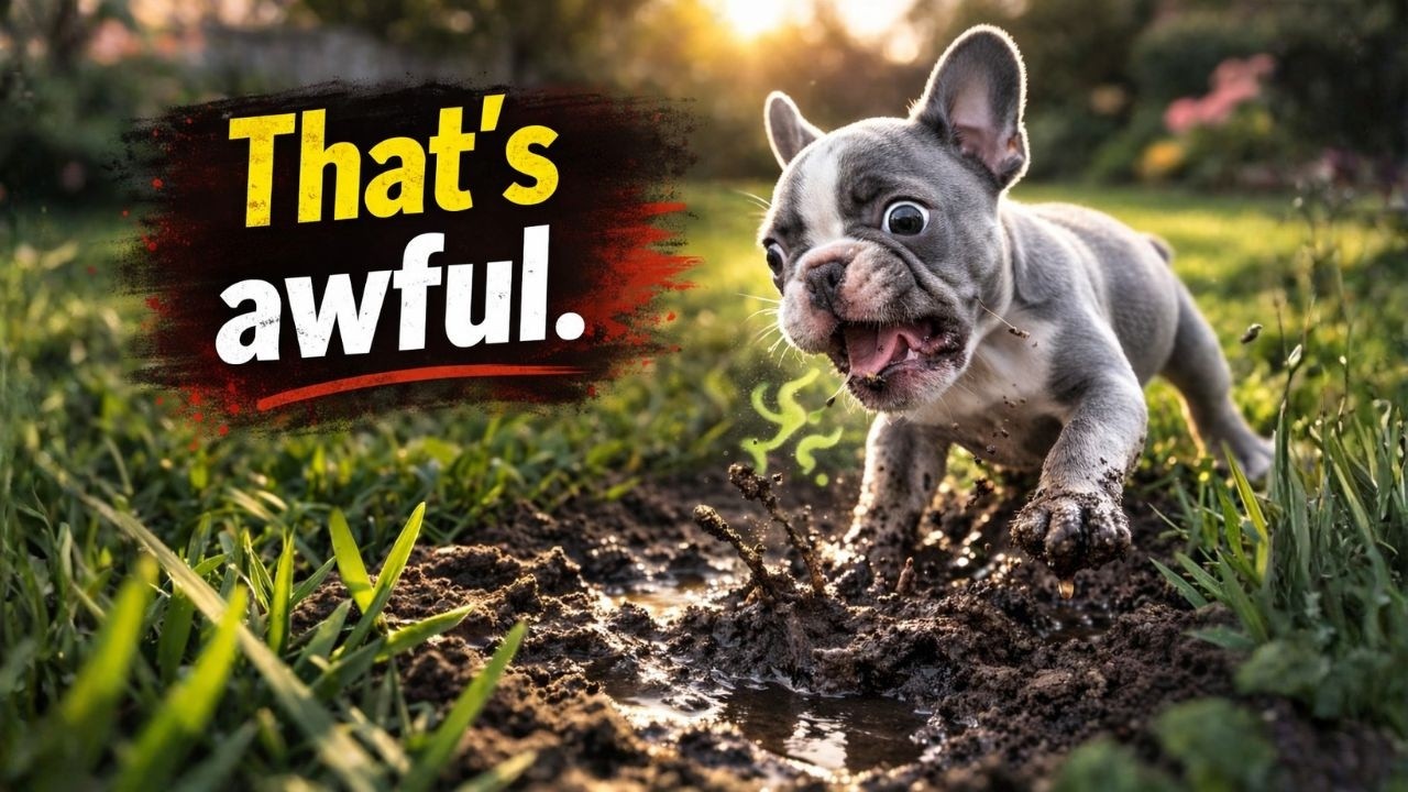 Tiny Frenchie Is a Clean Freak — First Garden Walk = Total Disgust 😂🐶