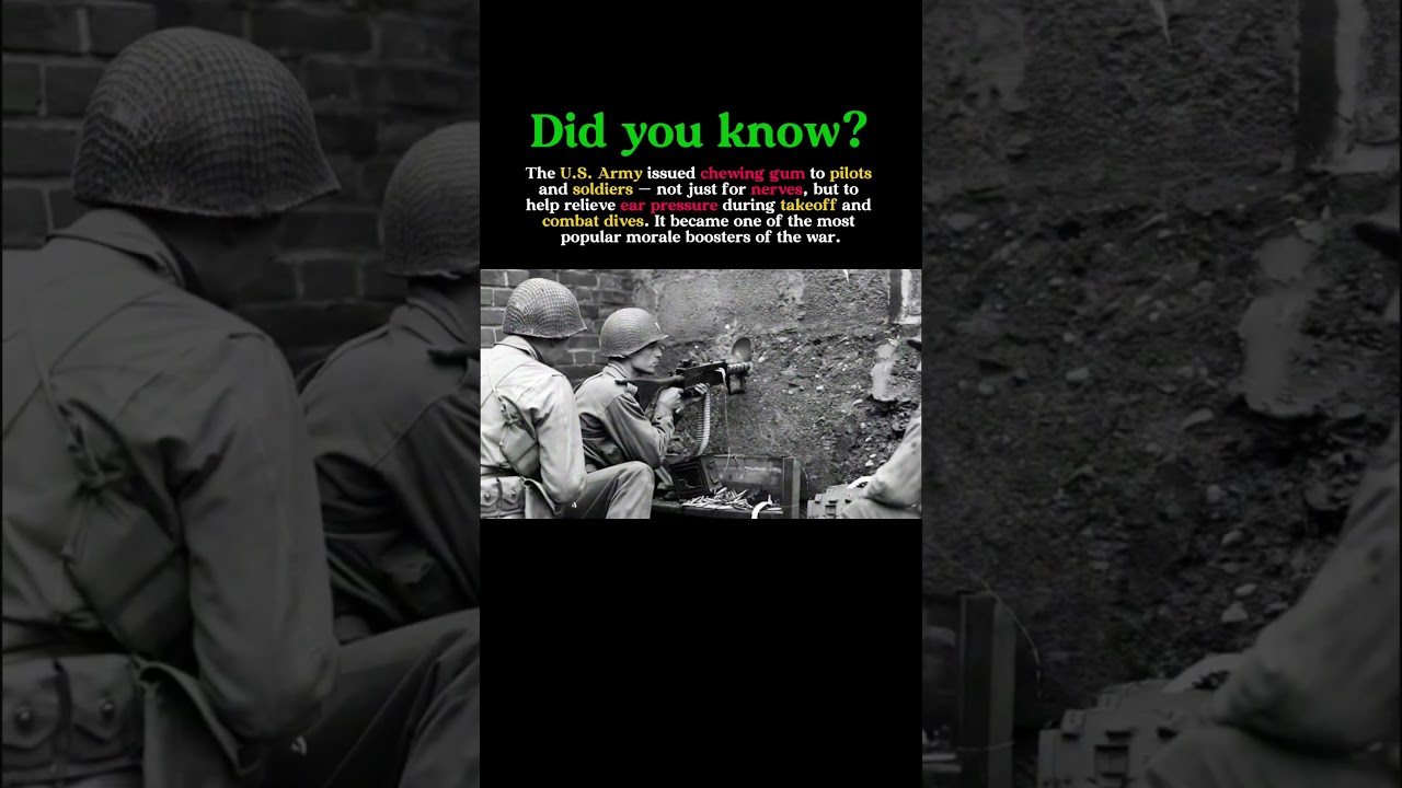 Why the U.S. Army Gave Soldiers Chewing Gum in WWII #ww2 #history