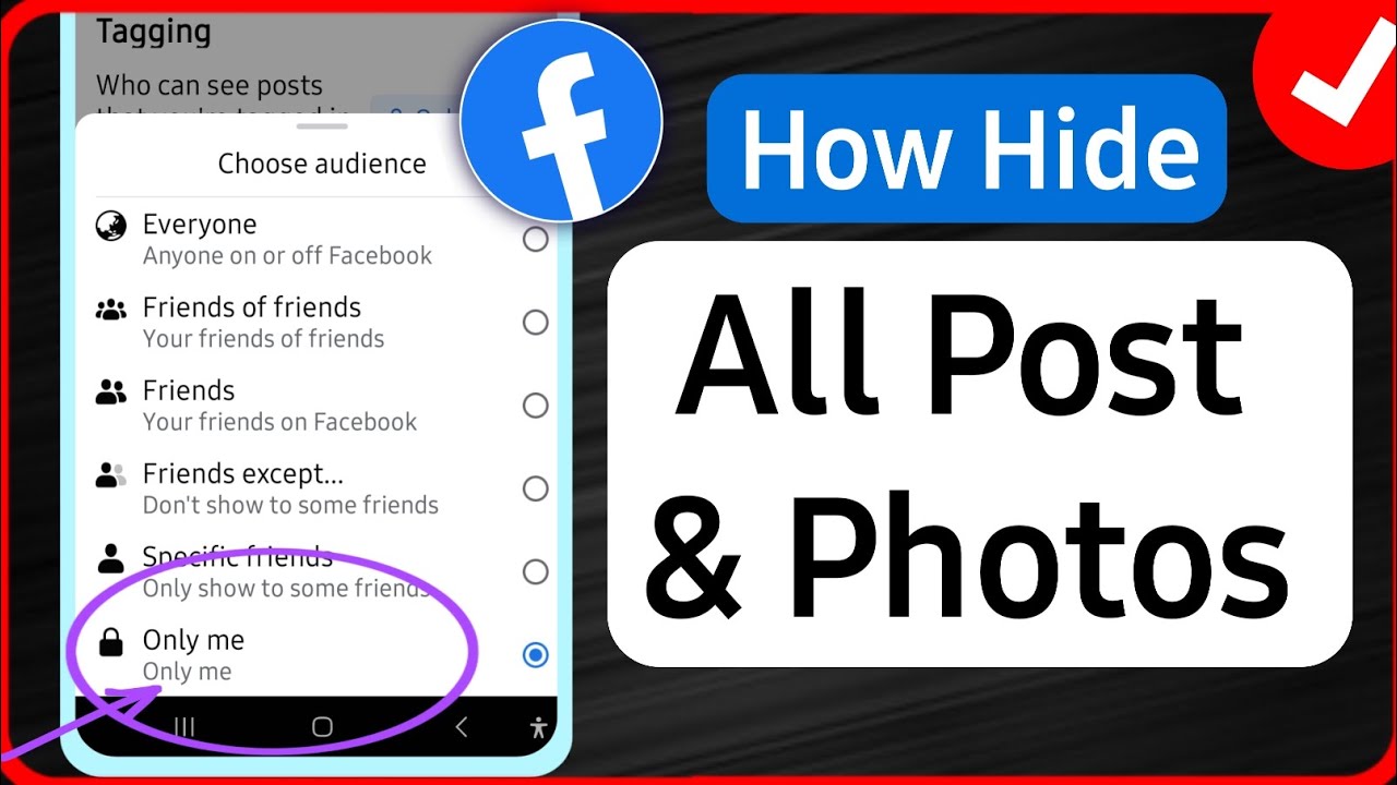 How to Hide All Facebook Photos - Only Me Settings (2026)