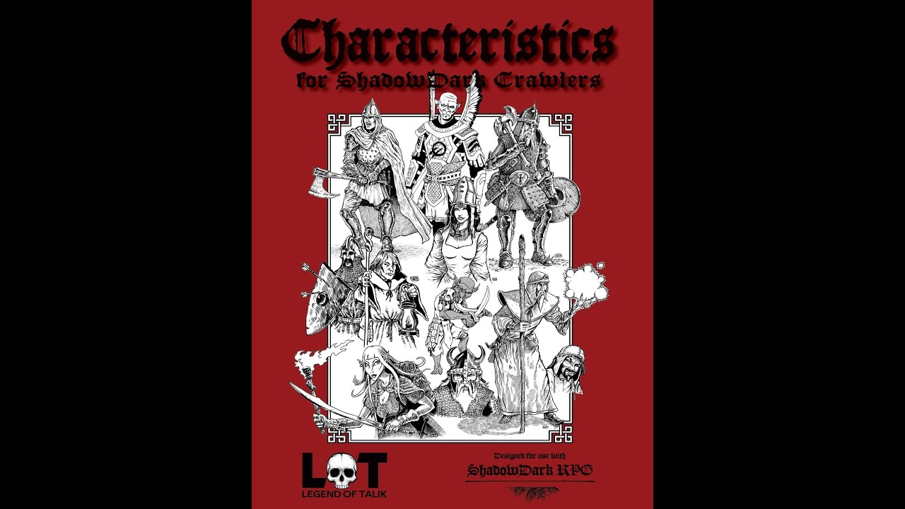 Shadowdark Supplement CHARACTERISTICS for Shadowdark Crawlers!