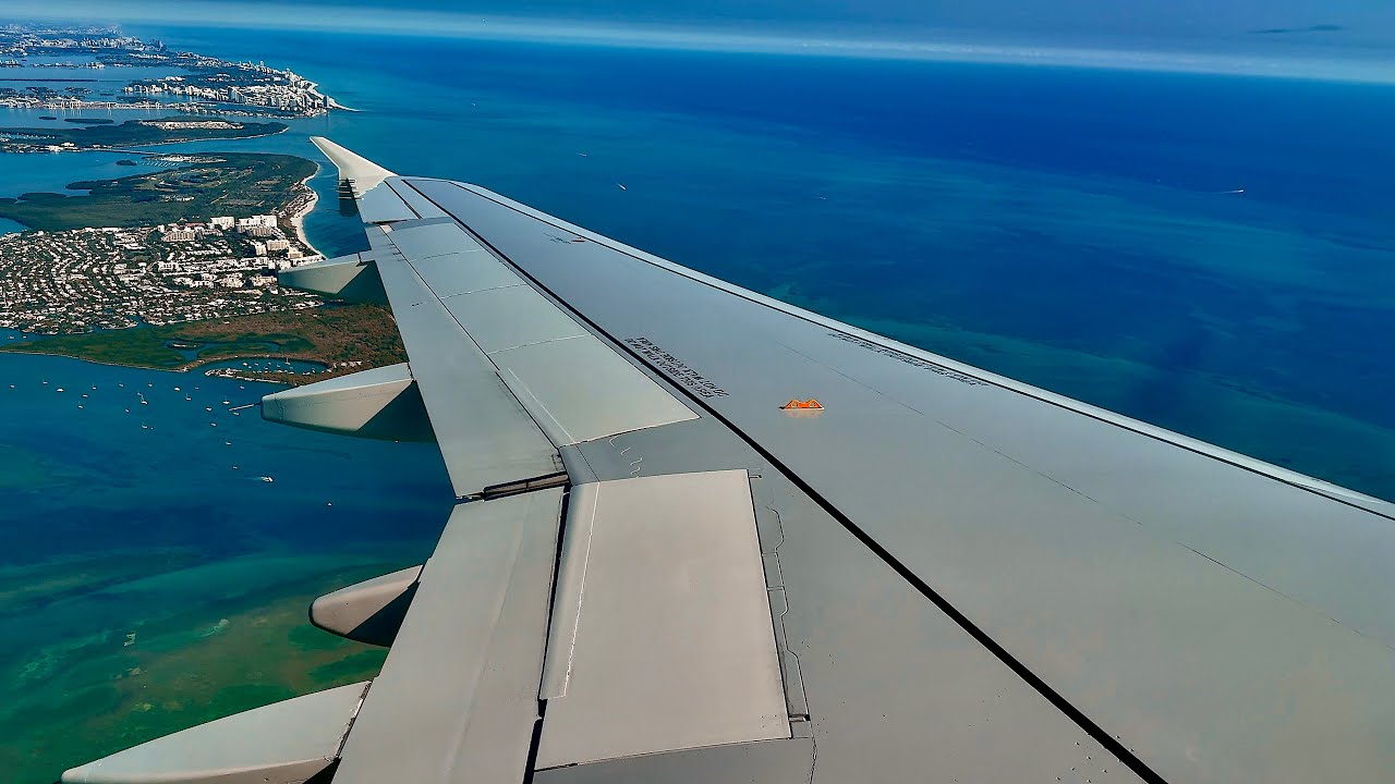 [4K] – Beautiful Miami Landing – American Airlines – Airbus A319-100 – MIA – N708UW – SCS 1432