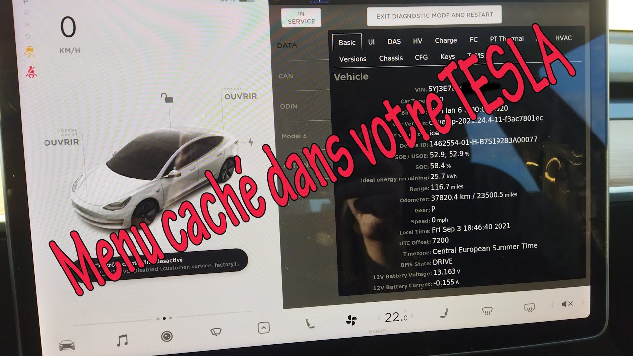 Dyno Mode : le menu caché de votre tesla + calcul de ma dégradation de batterie.