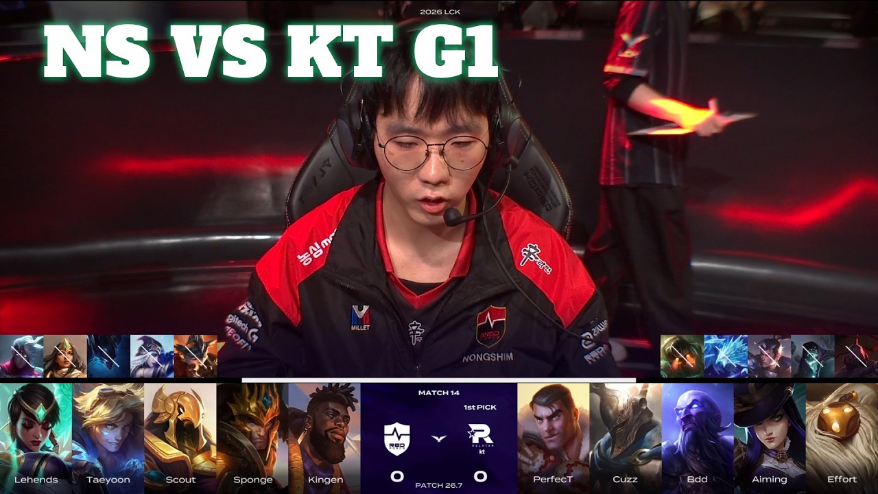 NS vs KT Game 1 | LCK 2026 Rounds 1-2 Week 2 Day 2 | NS RedForce vs KT Rolster G1