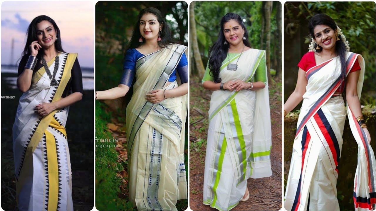 latest Kerala settu Mundu collection |  traditional dress collection
