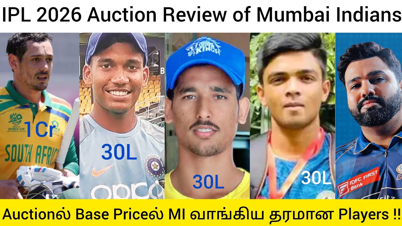 IPL 2026 Auction Review of Mumbai Indians & Full Squad Analysis of MI | #video #ipl
