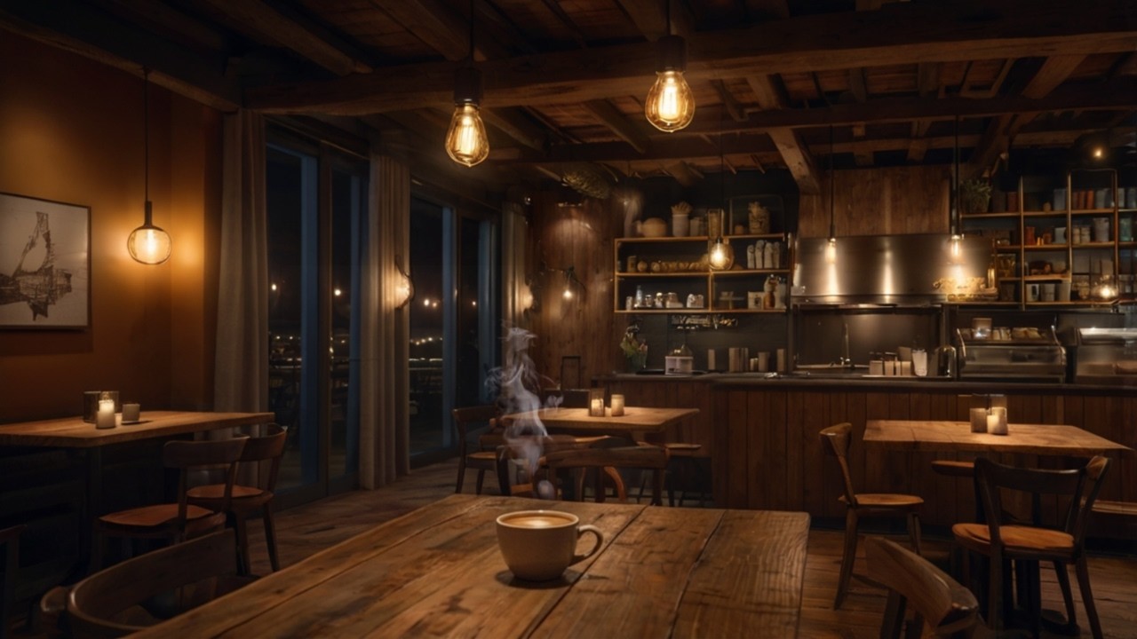 Нежная и немного грустная гитара в ночном кафе | Для работы, отдыха и сна