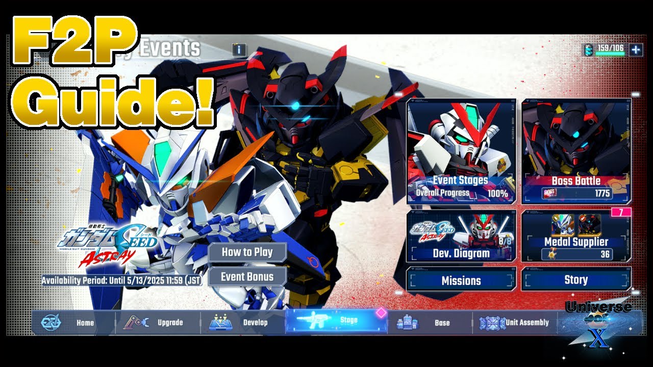 F2P Friendly Gundam Seed Astray Story Event Guide! Farm Your Prizes! SD Gundam G Generation Eternal!