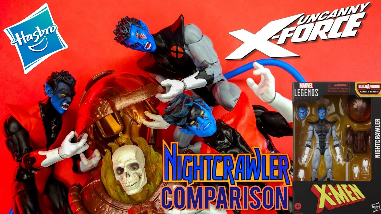Nightcrawler Comparison Marvel Legends Nightcrawler X-Force Action Figure Nemesis BAF #xmen #marvel