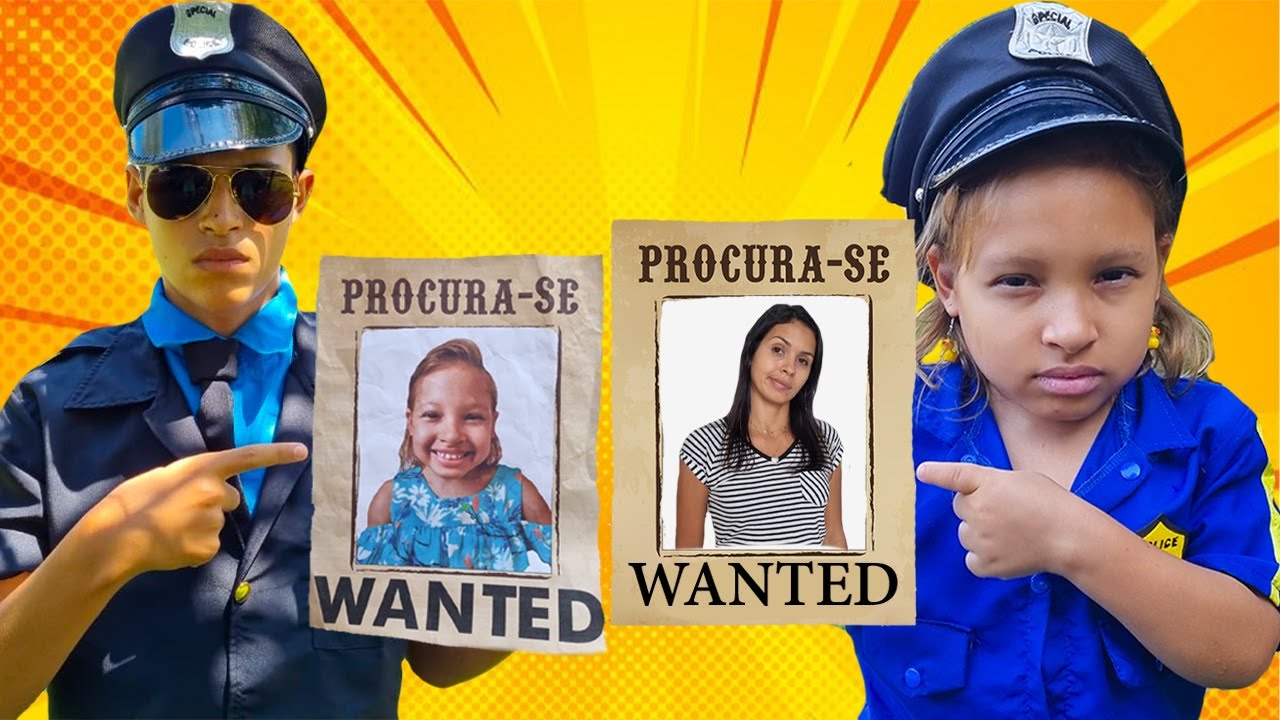Gatinha das Artes finge brincar de ser policial (New Collection Stories for Kids)