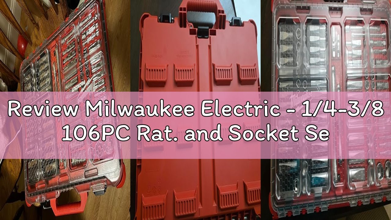 Review Milwaukee Electric - 1/4-3/8 106PC Rat. and Socket Set in PKOUT SAE-MM
