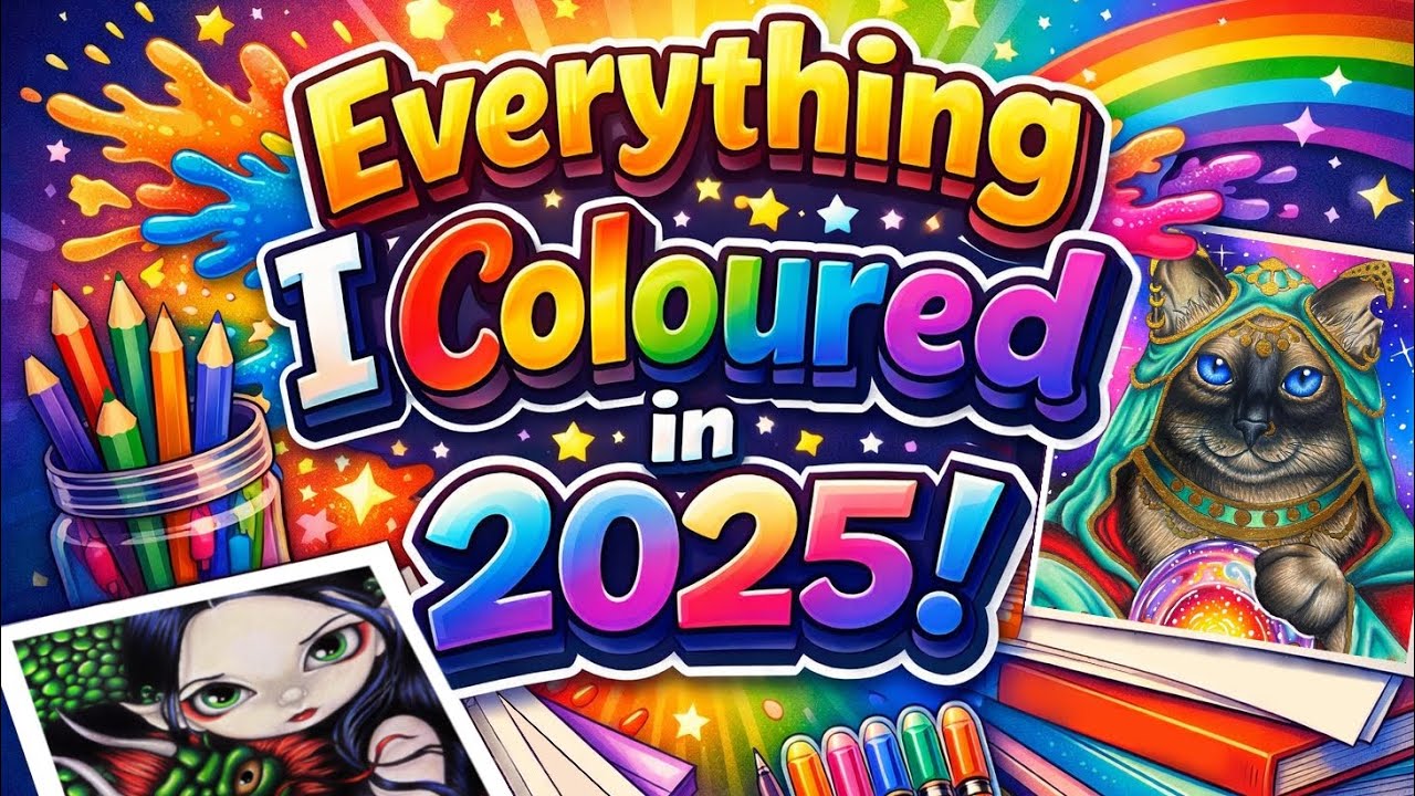 Every Page I Coloured in 2025!