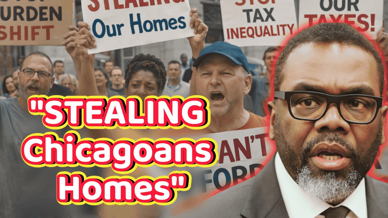 🚨“This Is Property THEFT” - Brandon Johnson PANICS as IL Governor Makes Homeowners PAY HIS TAXES