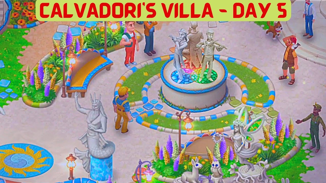 Gardenscapes: Restore Calvadori's Villa — Day 5 │Calvadori Gardens │ Game-play Walk-through