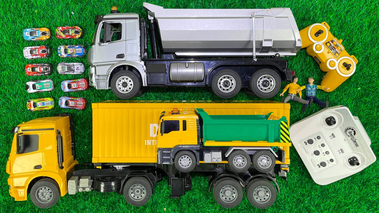 Unboxing Mobil Mainan R/C Truck Container, Dumptruck Mercedes Benz Arocs Doubel E SCALE 1/20