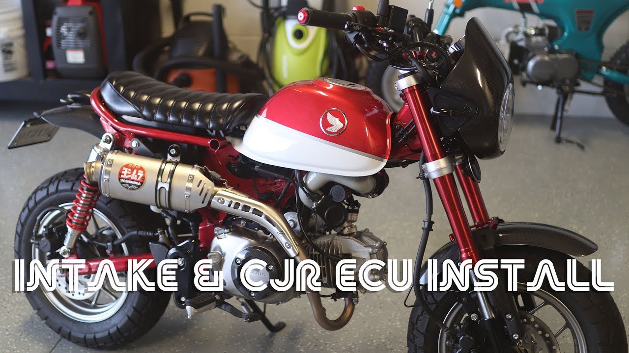 Установка впускного коллектора MNNTHBX и ЭБУ Cameron Jones Racing (CJR) для Honda Monkey 2019 года