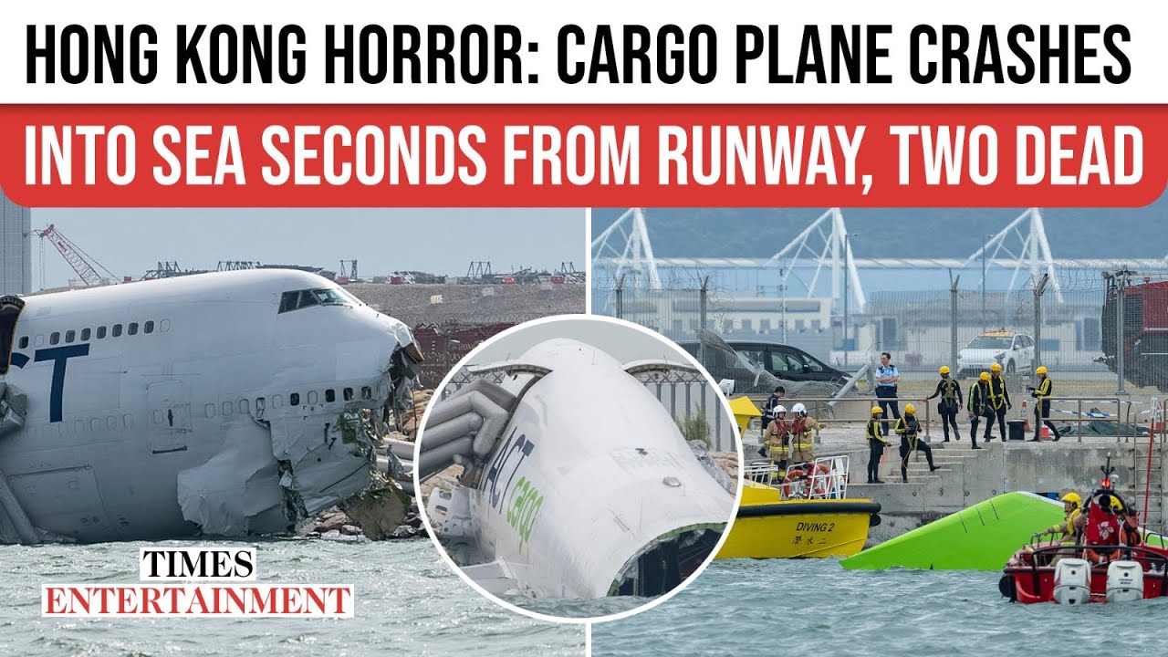 HONG KONG: Cargo Plane CRASHES Into Sea SECONDS From Runway, Two Dead | WATCH