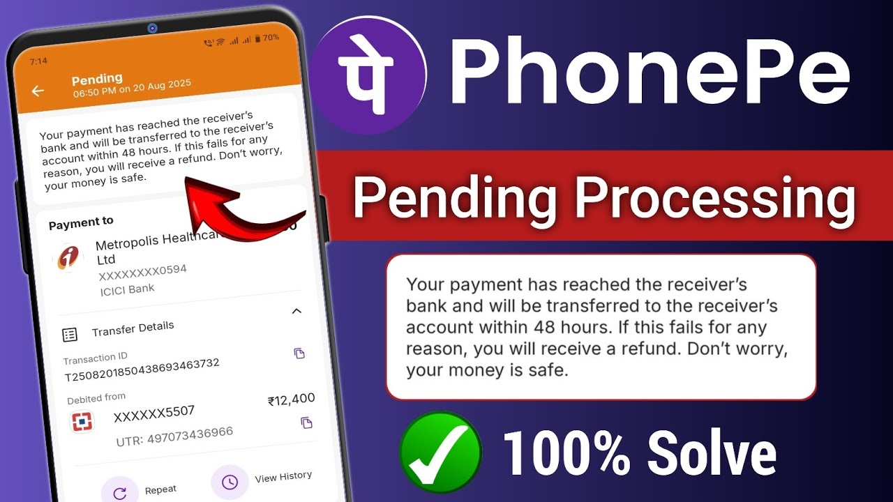 PhonePe Pending Transaction Refund &ndash; PhonePe se paise nahi ja rahe | Processing problem ka solution