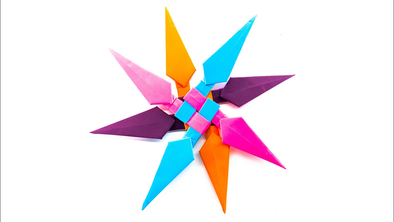How to make a paper Ninja star. Paper weapon