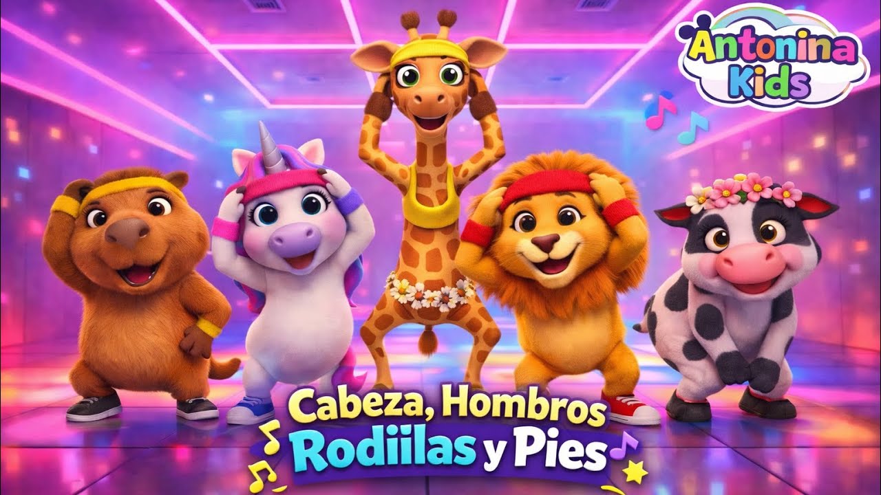 Cabeza, Hombros, Rodillas y Pies | Canción Infantil para Bailar | Antonina Kids