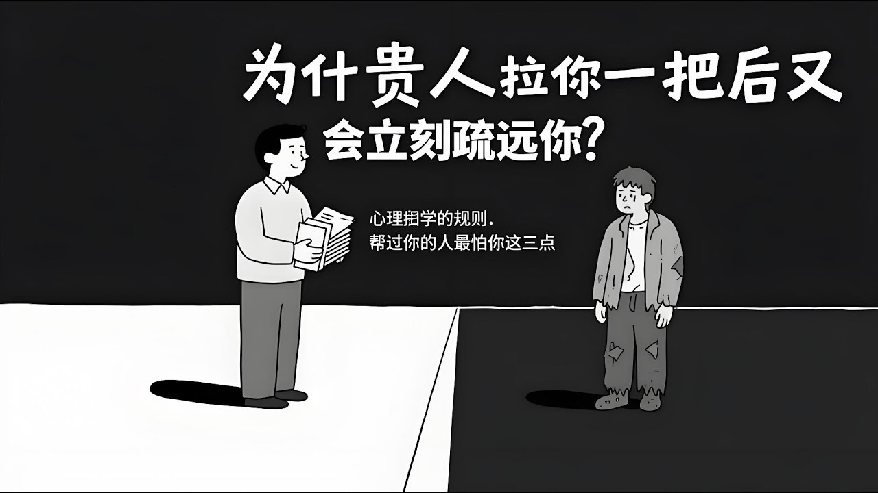 【心理学】为什么贵人拉你一把后又会立刻疏远你？｜心理学潜规则：帮过你的人最怕你这 3 点