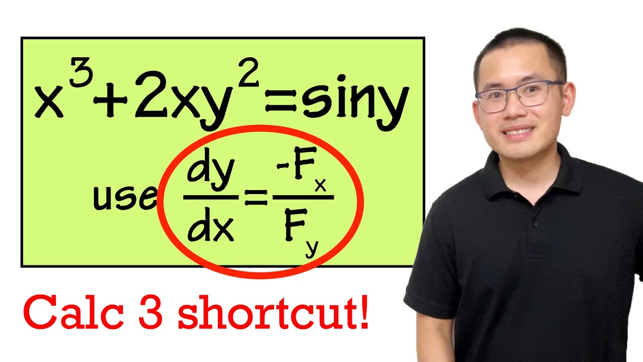 Implicit differentiation shortcut (calculus 3)