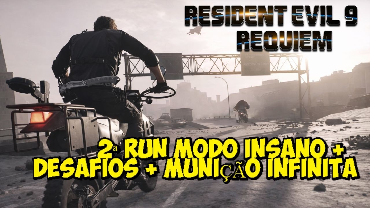 RESIDENT EVIL REQUIEM - 2ª RUN NO MODO INSANO + DESAFIOS + MUNIÇÃO INFINITA 🔥