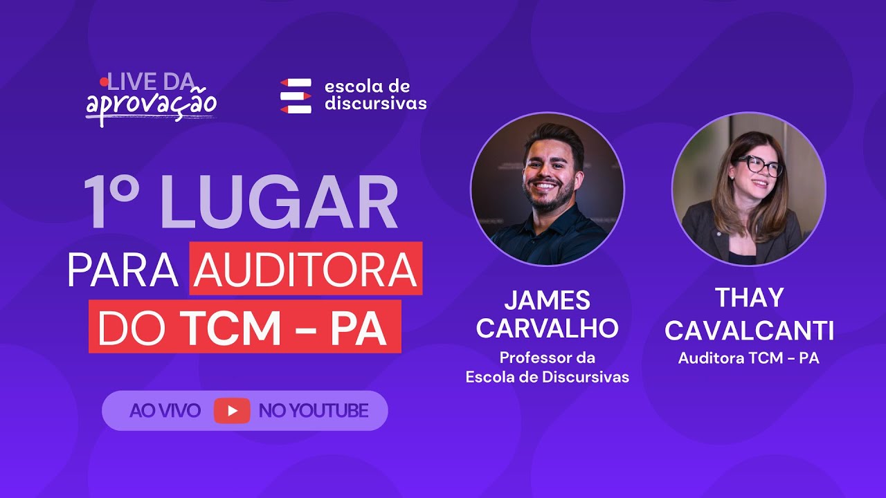 LIVE DA APROVAÇÃO - THAY CAVALCANTI - 1º LUGAR TCM PA