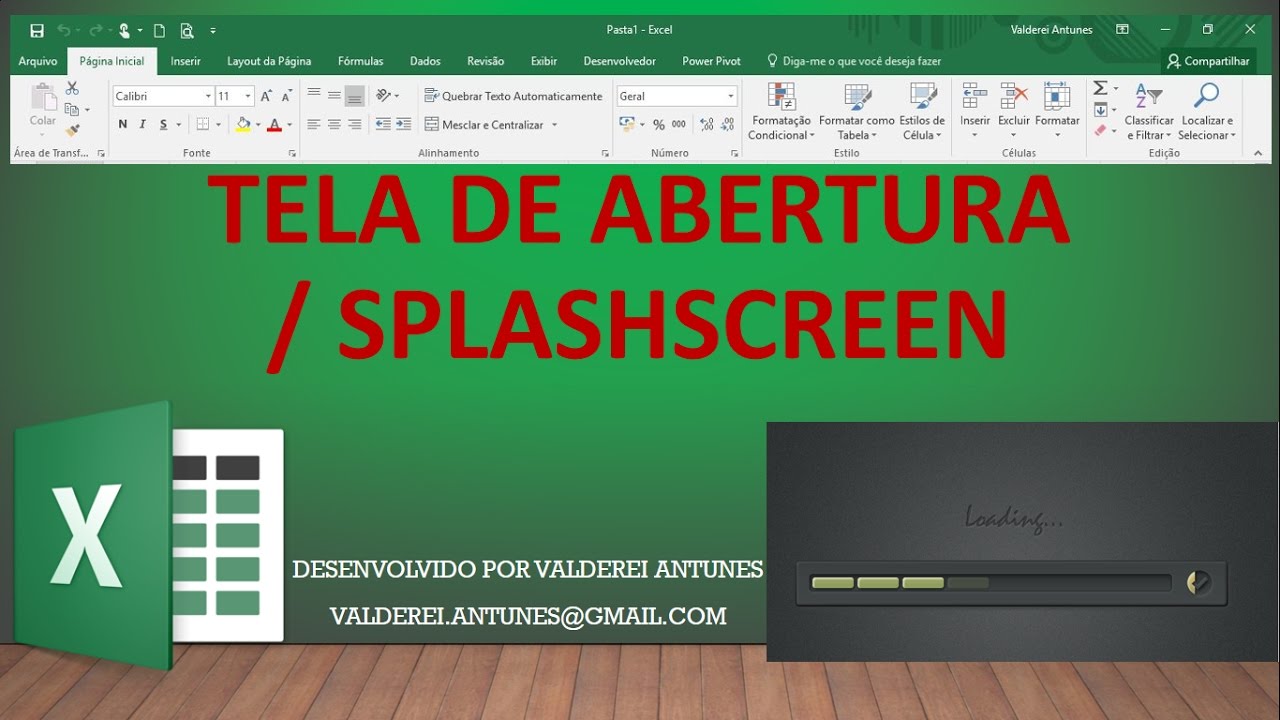 Tela de Abertura Excel VBA - Vídeo 18