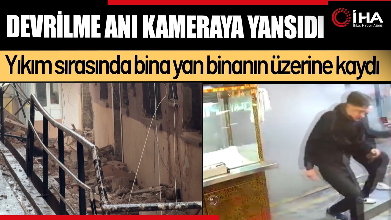 Kentsel Dönüşüm Kapsamında Yıkılan Bina Yan Binanın Üzerine Düştü