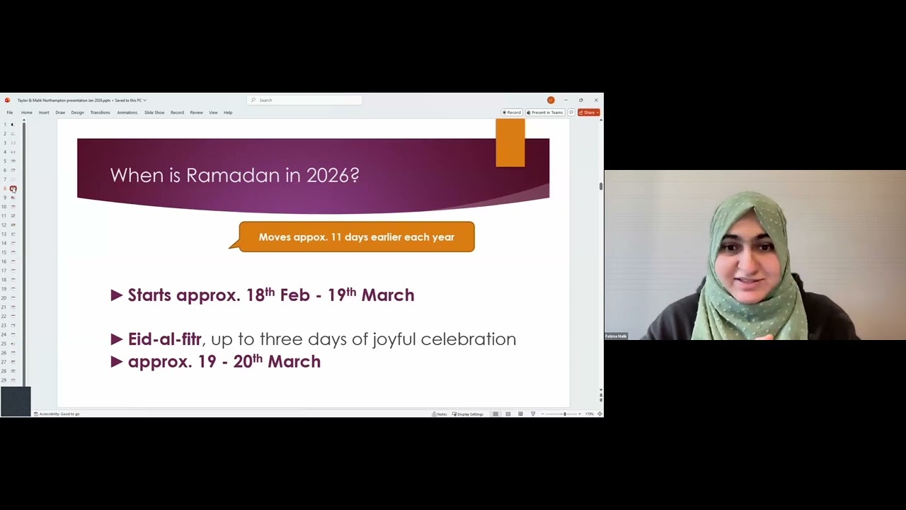 T-Fun Presentation #11: Inclusive Teaching during Ramadan - An Evidence Based Guide
