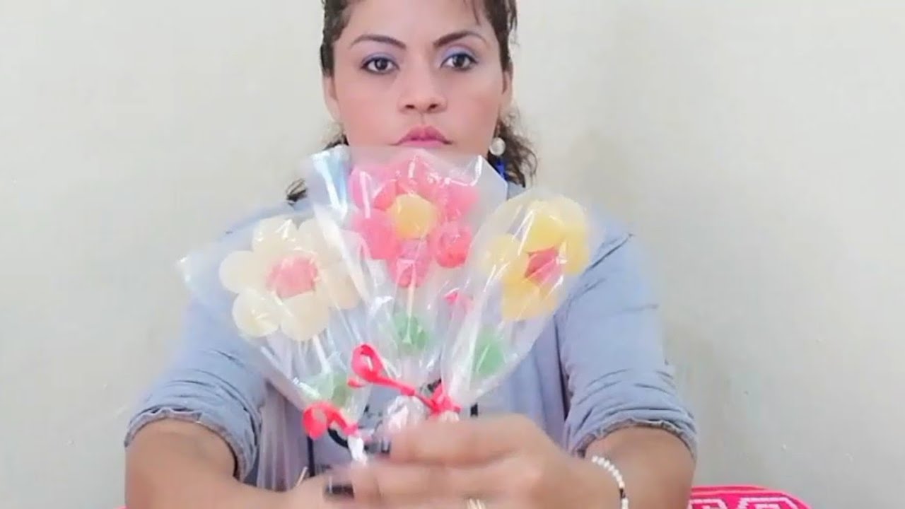 Como hacer Flores y brochetas de gomitas.😋