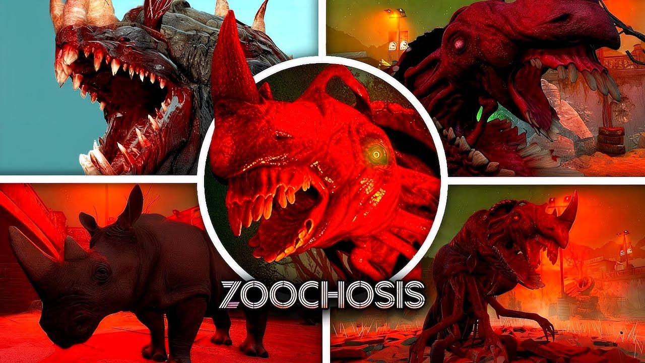 Zoochosis: UPDATE - New RHINO Monster Bossfight & ALL Jumpscares (Showcase)