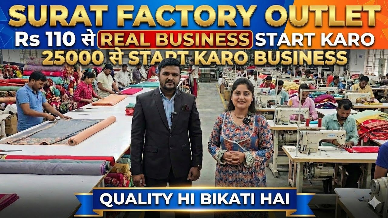 बिज़नेस छोटा हो या बड़ा… अपना होना चाहिए | ₹110 Saree Wholesale Surat | Surat Saree Factory Outlet