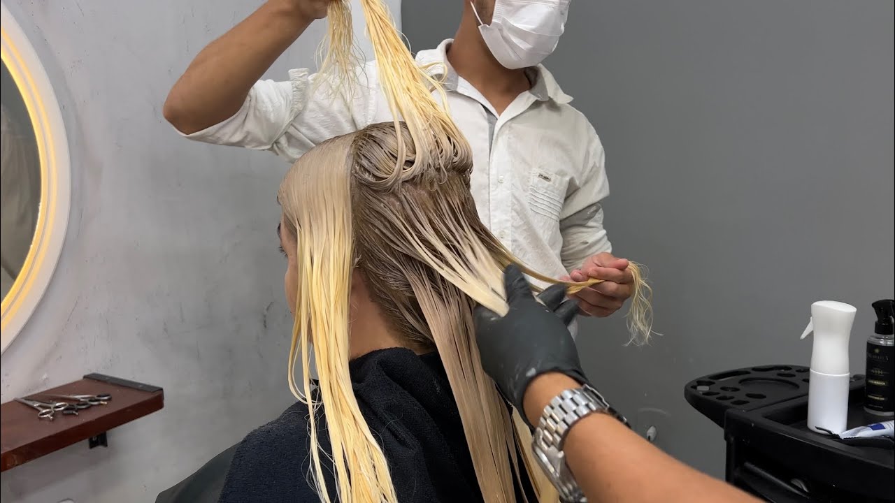 Descoloração global passo a passo Rubelita profissional