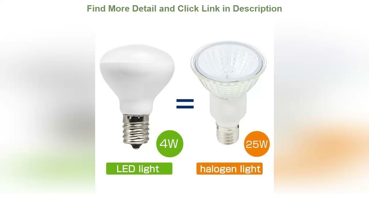 Top 5 Haian R14 LED Bulb E17 Intermediate Base Mini Reflector Floodlight,4 Watt 280 Lumens,25 Watt