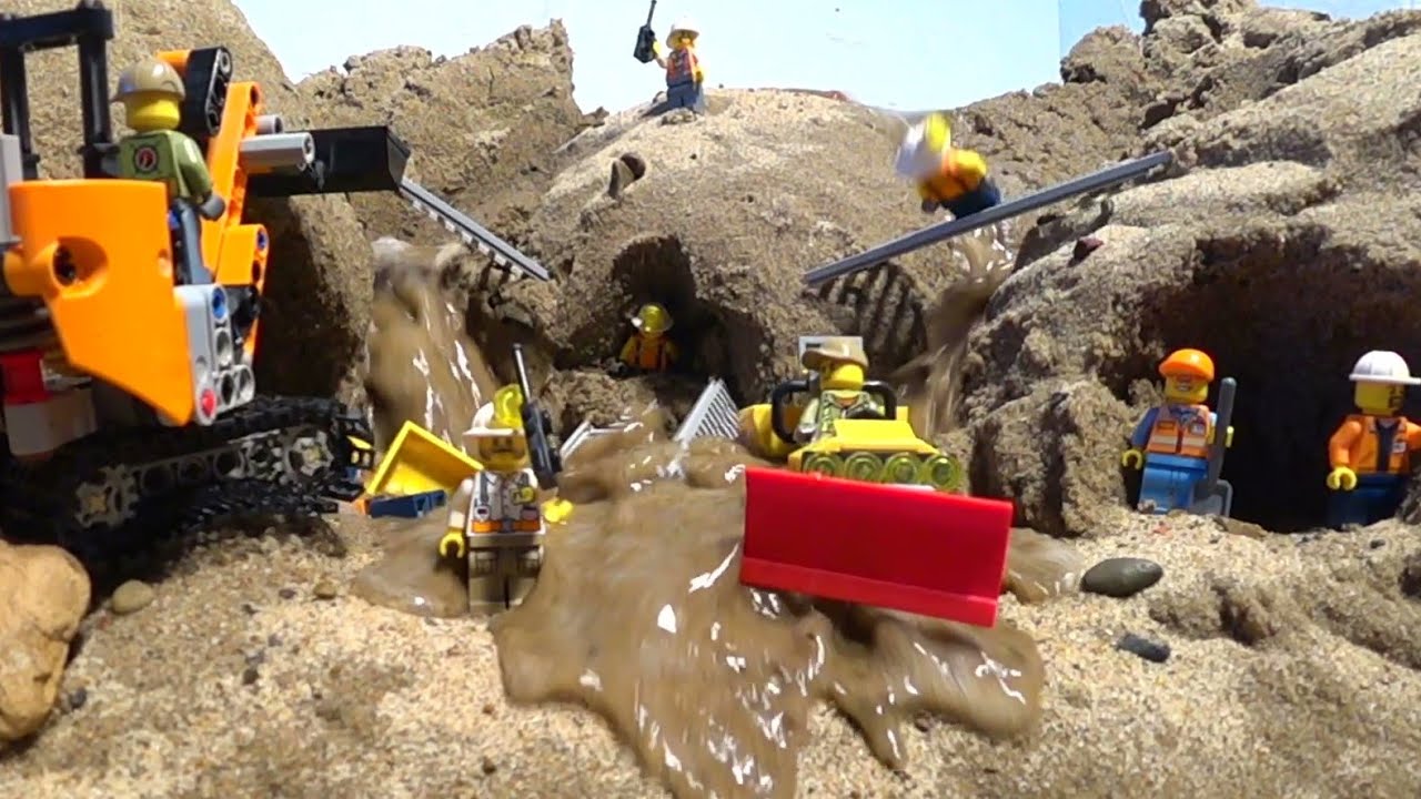 LEGO DAM BREACH VIDEOS PART 5 - LEGO CITY SETS COLLAPSES