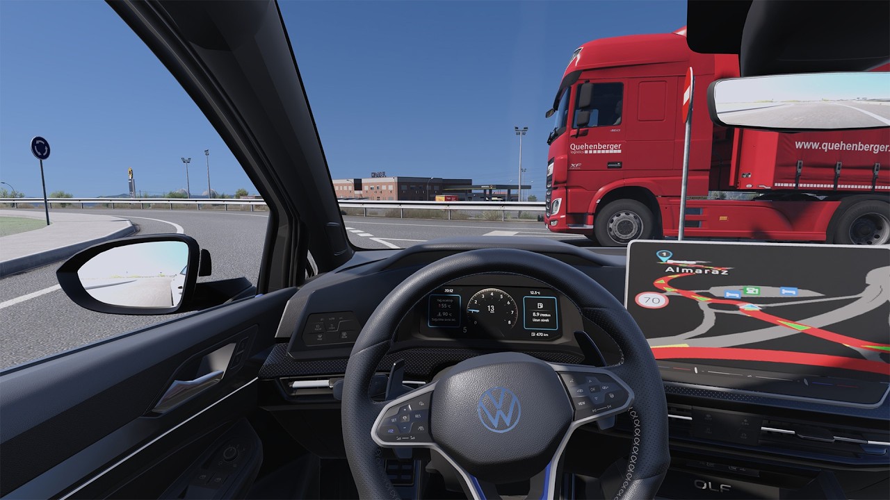 Volkswagen Golf R8 - Euro Truck Simulator 2 Gameplay - Steering Wheel POV #ets2 1.58