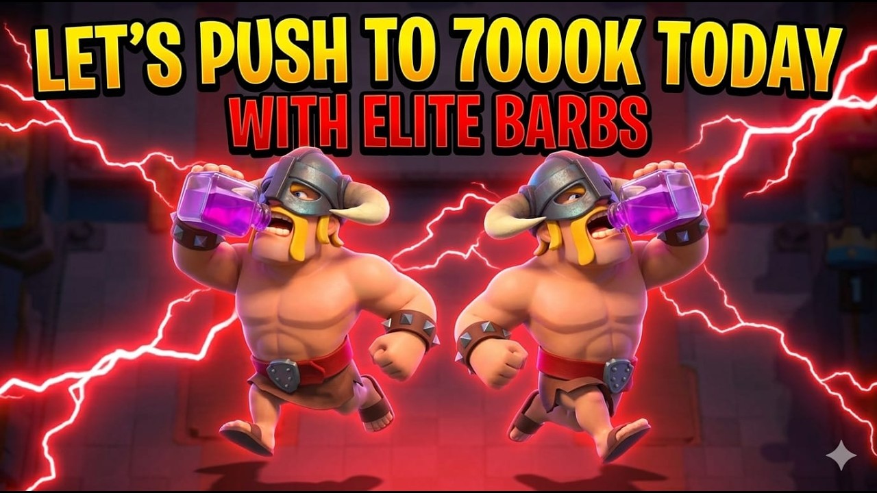 ELITE BARBS GO CRAZY #clashroyale #supercell #gaming #xbow #megaknight #pekka #ragebait