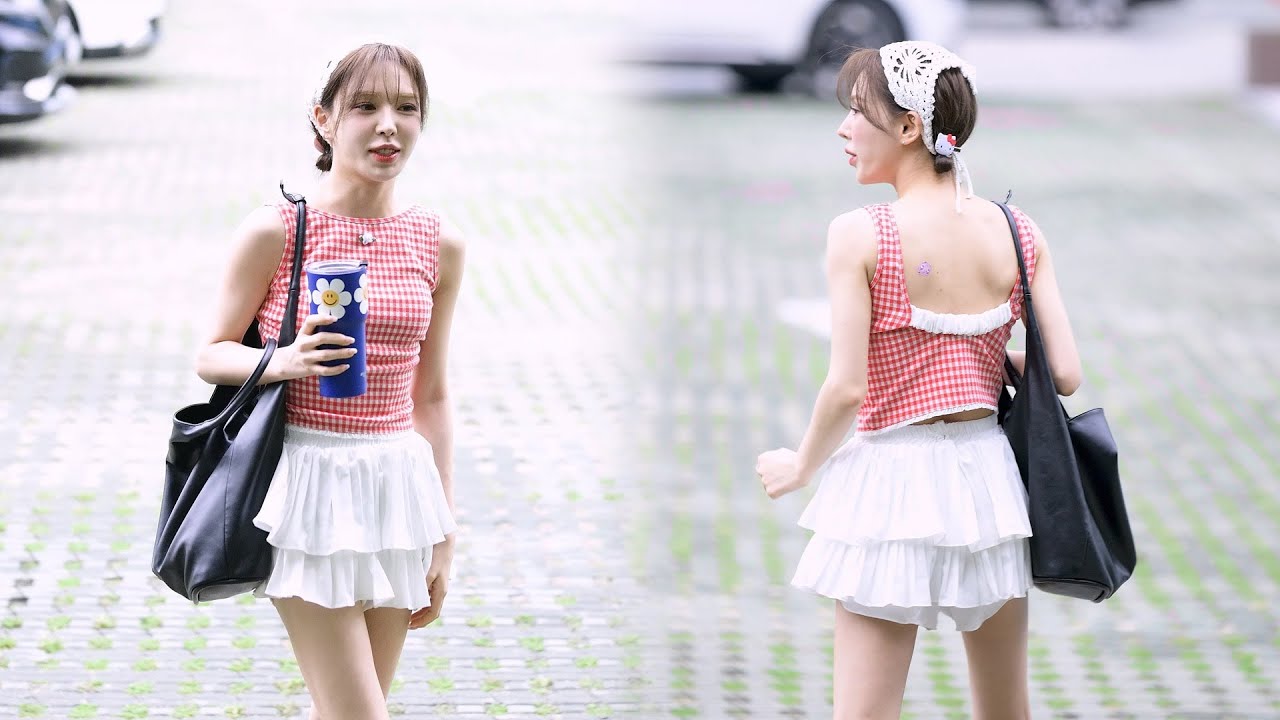 성냥팔이 소녀룩 레드벨벳 웬디 직캠 @ 영스트리트 출근길 | 240826 | 4K60p