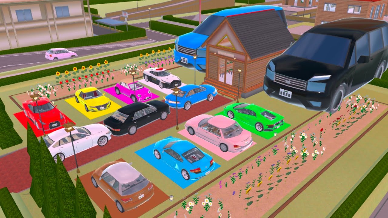 ALL SUPER CAR'S COLLECTION 😱🤠🤗 AT FLOWER GARDEN 🏡//SAKURA SCHOOL SIMULATOR GAME 🎯✅😘😋