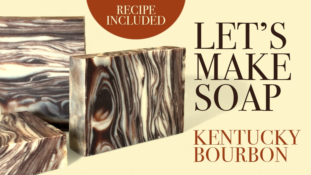 Woodgrain Soap Pour - Making Kentucky Bourbon Soap - Includes Recipe