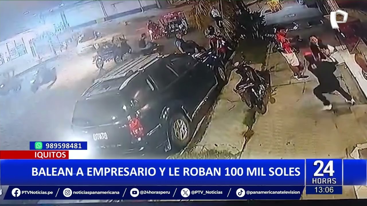 Violento asalto en Iquitos deja empresario herido de bala