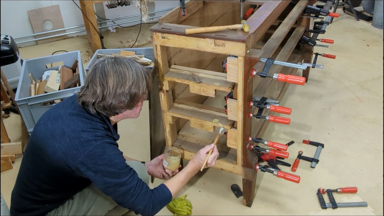 Full Step-by-Step Restoration of a Dutch 18th Century Antique Cabinet Furniture