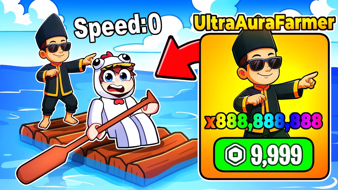 NOOB à PRO sur Kayak Racing AURA Farming de Tiktok ! (Roblox)
