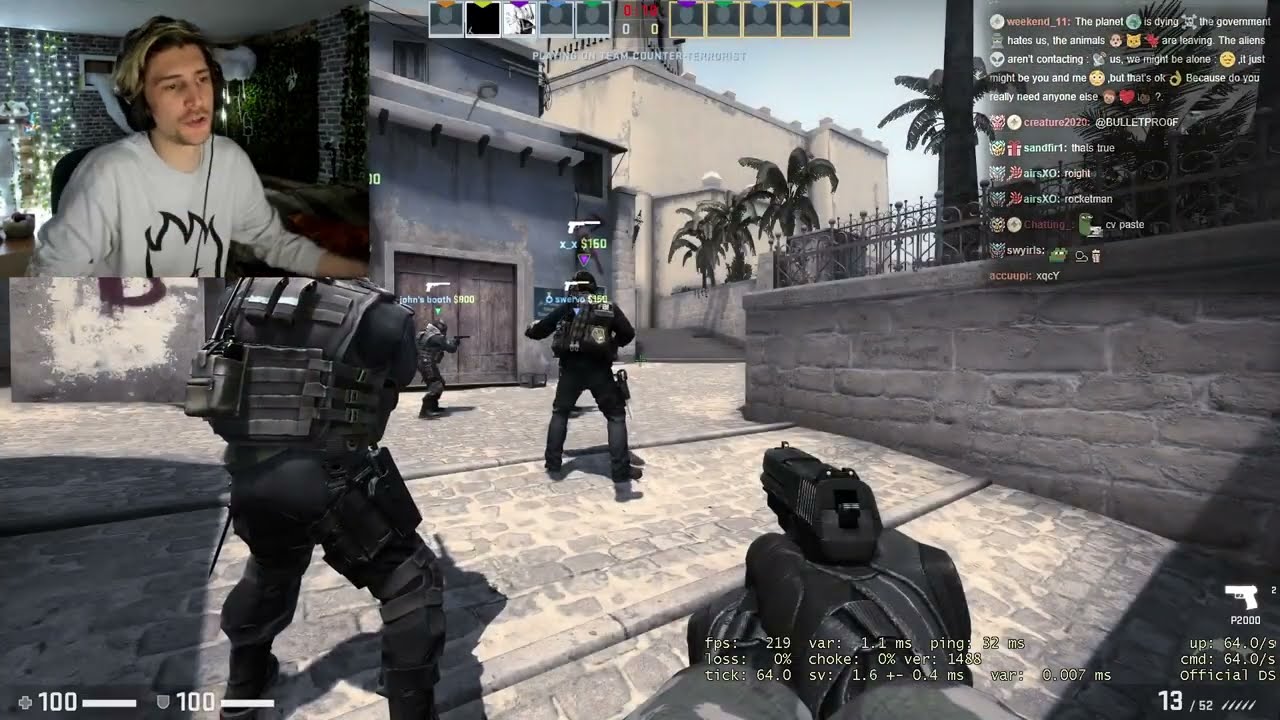xQc GOES CRAZY in CS:GO ft. Jesse & Dizzy