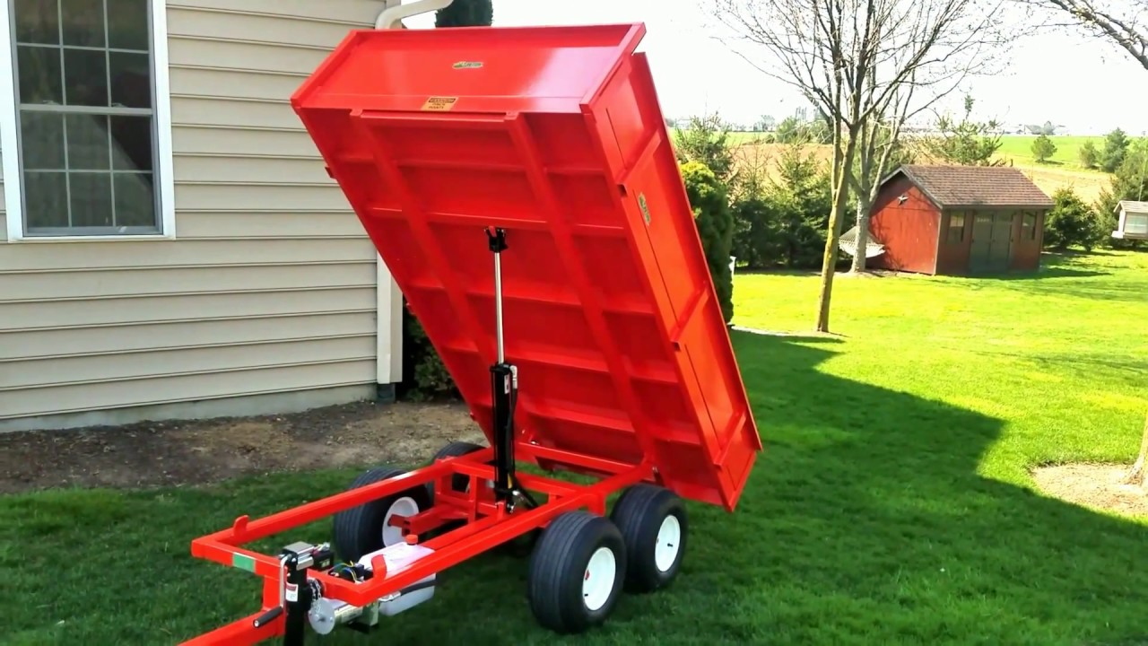UTV Dump Trailer DT-4000 with electric over hydraulic dump.
